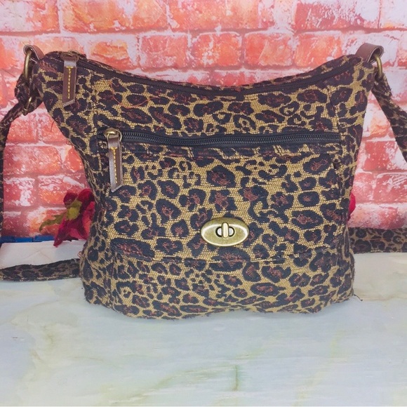 Textured, Soft Leopard Print Crossbody Bag - Picture 1 of 11
